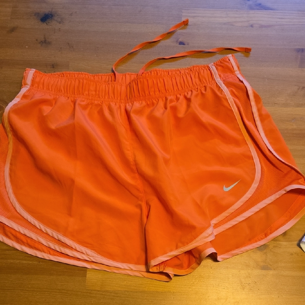 Nike Orange Athletic Shorts with Dri-FIT Technology